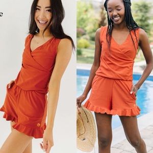 Honey mark swim ginger romper